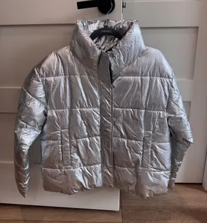 Silver Puffer Jacket Royal Matrix Size L thumbnail 1