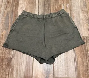 Aerie Army Green Sweat Shorts thumbnail 1
