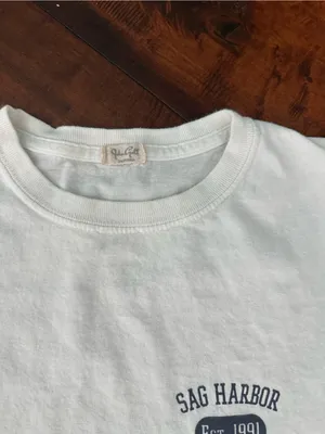 John Galt/Brandy Melville Sag Harbor White Tee thumbnail 3