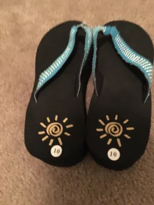 Women's Thong Flip Flops Slides Sandals Shoes Size 10 Multicolor thumbnail 3
