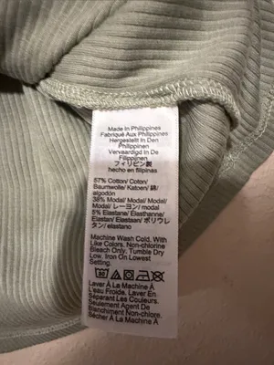 J.Crew Vintage Rib Ruffle Boatneck Tank Top Pale Surplus Green Size‎ Small thumbnail 5