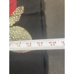 Express Y2K 90s Black Dark Floral Red Rose Mesh Sheer Top 3/4 Sleeve Whimsigoth thumbnail 8