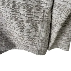 Eddie Bauer Size Large Fair Isle Fleece Grey Half Zip Pull‎ Over Sweater thumbnail 2
