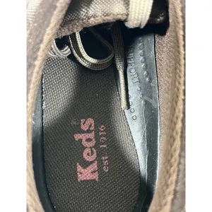 Keds Quilted‎ Low Top Lace Up Sneakers Women 8.5 Brown/Pink Suede Trim Everyday thumbnail 5