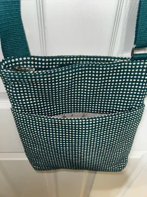Thirty One Organizing Shoulder Bag Crossbody Bag Dotty Weave thumbnail 6