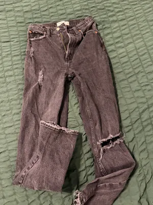Black Abercrombie Jeans Ultra High-Rise 90s Straight thumbnail 6