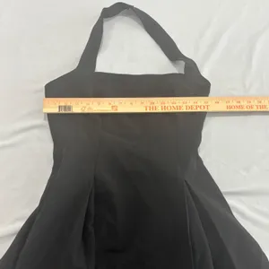 ASTR The Label Black Halter Mini Dress Square Neck A-Line Pleated Small thumbnail 5