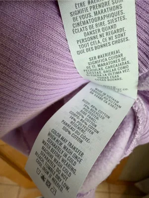 Aerie Très Chic Keyhole Oversized Sweatshirt Women’s XL NWT Icy Lavender thumbnail 9