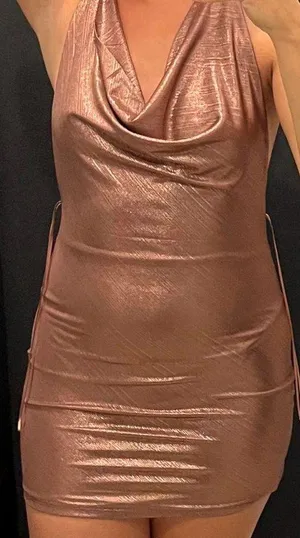 Revolve DNA Cowl Neck Rose Gold Mini Dress thumbnail 2
