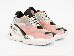 CLJD Rhinestone Platform Sneakers - Pastel Pink - Marked EU 36 thumbnail 1