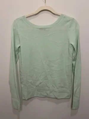 Vince Mint Green 100% Cashmere Scoop Neck Sweater Size Small Pullover Light Knit thumbnail 4