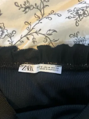 ZARA Crop Top Black thumbnail 2