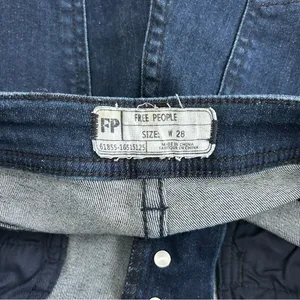 Free People Kaye Button Fly Mid Rise Flare Dark Wash Denim Jeans 28 thumbnail 6