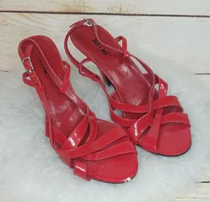 Miss Me Symbol strappy red slingback heels size 8.5 thumbnail 1
