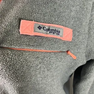 Columbia PGF Womens‎ Gray Fleece Pullover Coral Trim Fishing Gear Mock Neck thumbnail 8