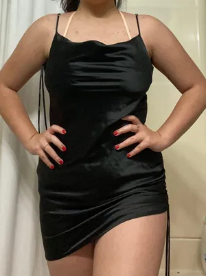 Forever 21 Black Satin Slip Dress thumbnail 1