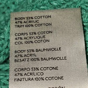 Free People Womens Green Oversized‎ Chunky Crop Sweater Small thumbnail 5