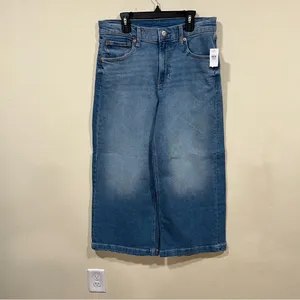 NWT GAP High Stride Wide-Leg Ankle Jeans size 8 petite denim high rise thumbnail 3