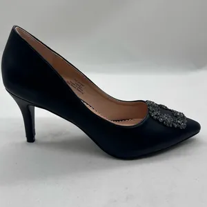 Journee Collection Heels 6 1/2 Black Rhinestones‎ Pointed Toe Career Formal NEW thumbnail 5