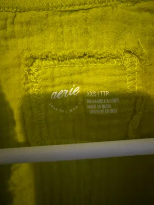 Aerie textured gauze button-down shirt features a relaxed oversized thumbnail 2