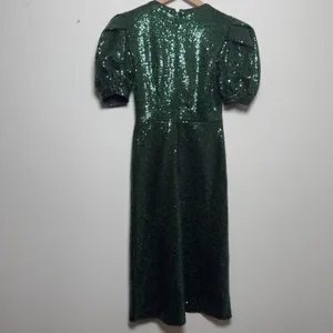 Rachel‎ Parcell Women Party Event Dress XXS Green Sequins Holiday Puff Sleeve thumbnail 10