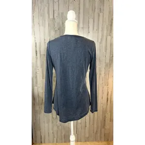 Altar'd State Women's Small Blue Long Sleeve‎ V-Neck Blouse Casual Fall Top thumbnail 5