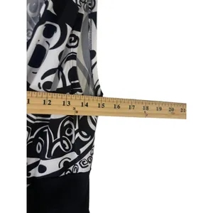 Kupcake Vintage Y2k Women's Size 8 Black White Tie Artsy Midi‎ Dress thumbnail 6
