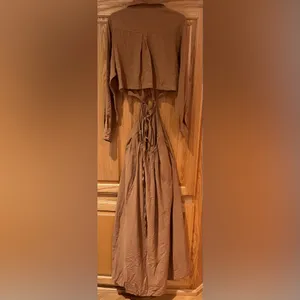Young Fabulous & Broke YFB Derby Cutout Midi Brown Shirtdress‎ Dress Size Small thumbnail 9