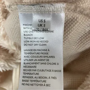 Urban Outfitters Cream Black Cream Sherpa Long Sleeve Sweatshirt Hoodie Womens S thumbnail 4