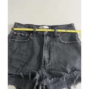 Abercrombie & Fitch Curve Love Black Cutoff Shorts High Rise Size 26/2 thumbnail 6
