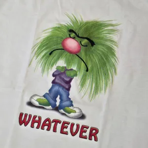 Jerzees Heavyweight Blend "Whatever" Graphic Tee White M funny cute weird thumbnail 2
