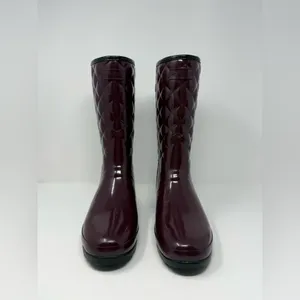 Hunter Refined Gloss Quilted Rain Boots Size US 8 thumbnail 5