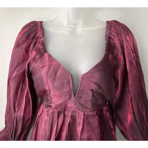Entro Top Size Medium Grape Purple Iridescent Babydoll Dark Romantic Vamp Party thumbnail 3