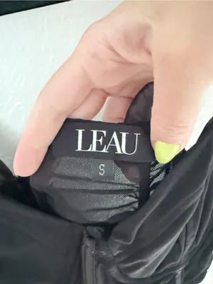 LEAU Miami Corset Mesh Bodice Mini Dress Black Sz S thumbnail 6
