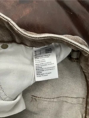 American Eagle Stovepipe Jeans Womens 2 Brown Taupe High Rise Straight Stretch thumbnail 16