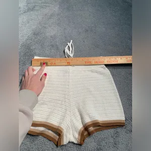 Fore knit shorts cream white and brown small thumbnail 7