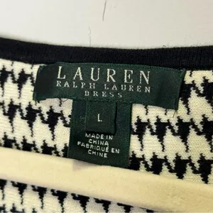 Lauren Ralph Lauren‎ Houndstooth Classic A-line Pleated Knee Length Dress Large thumbnail 9