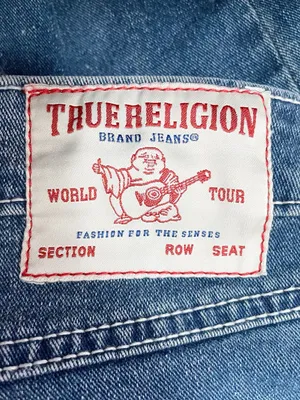 True Religion Becca Jeans Sz 31 Mid Rise Bootcut Flap Pocket Dark Wash Stretch thumbnail 11
