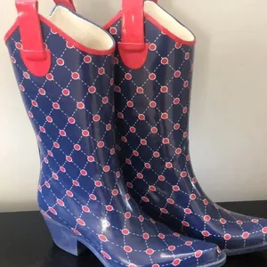 Stadium Stomper‎ Cowboy Rainboots SZ6 Red Size 6 thumbnail 1