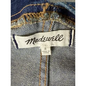 Madewell Size Small Blue Denim Button Front Slim Jean Casual Classic Overalls thumbnail 2