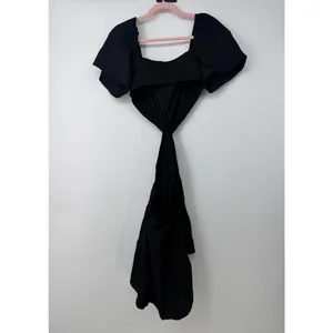 Anrabess Cutout Back Mini Dress Size Large Black thumbnail 4