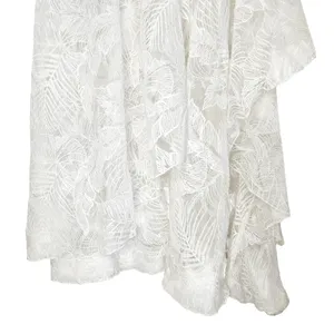 ONE33 Social White Lace Ruffle Midi Dress Size 4 High-Low‎ Formal Bridal Party thumbnail 7