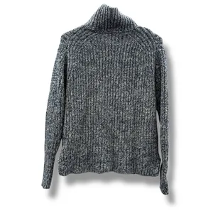 J.Crew Point Sur Turtleneck Sweater Women’s Size Small‎ Blue White Marled Chunky thumbnail 2