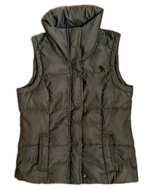 Abercrombie & Fitch Down Puffer Vest Women Sz S Chunky Gorp Trap Preppy Cabin thumbnail 1