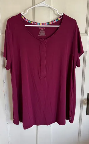 Magnetic Me women's fuchsia pajama set‎ size xxl (20/22) thumbnail 1