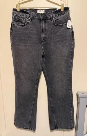 New We the Free Xena High Rise Slim Straight 32 Dark Gray Denim Jeans Womens thumbnail 1