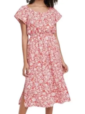 Universal Thread Red Floral Midi Dress thumbnail 5