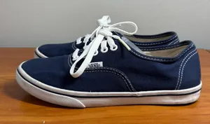 Vans Authentic Low Top Canvas Sneaker Navy‎ Blue Casual W7 thumbnail 1