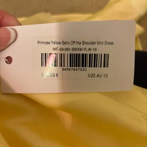 Beginning Boutique Dress Mini Yellow Satin Dress thumbnail 4