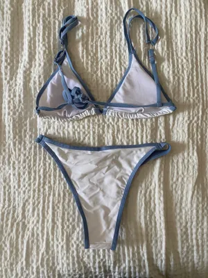 White and blue bikini thumbnail 2